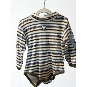 Rare Find Baby Mickey & Co Striped Long Sleeve Bodysuit size 24 months